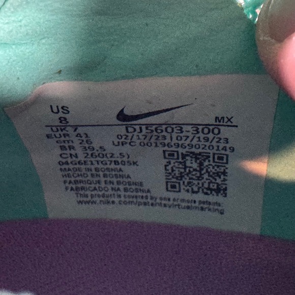 Nike Mercurial Vapor 15 Pro FG Soccer Cleats Aqua Purple DJ5603 300 Men‎ US 8 main image 8
